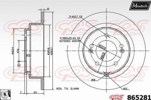 Maxtech 865281.0080 - Discofreno autozon.pro