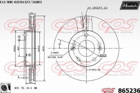 Maxtech 865236.0060 - Discofreno autozon.pro