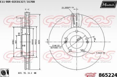 Maxtech 865224.0060 - Discofreno autozon.pro