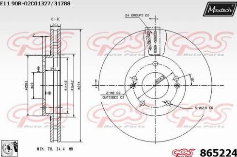 Maxtech 865224.0080 - Discofreno autozon.pro