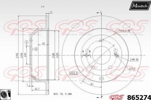 Maxtech 865274.0060 - Discofreno autozon.pro