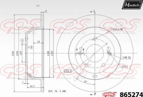 Maxtech 865274.0000 - Discofreno autozon.pro