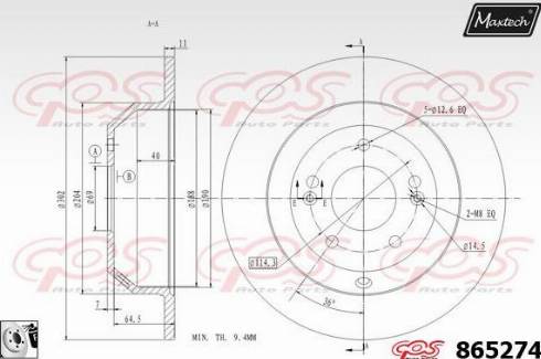 Maxtech 865274.0080 - Discofreno autozon.pro