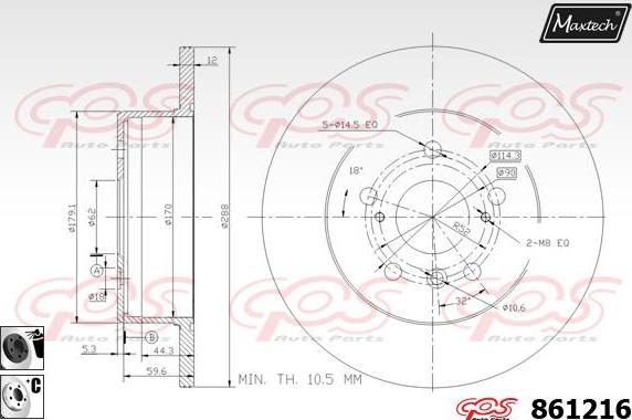 Maxtech 865274 - Discofreno autozon.pro