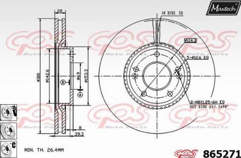 Maxtech 865271.6980 - Discofreno autozon.pro