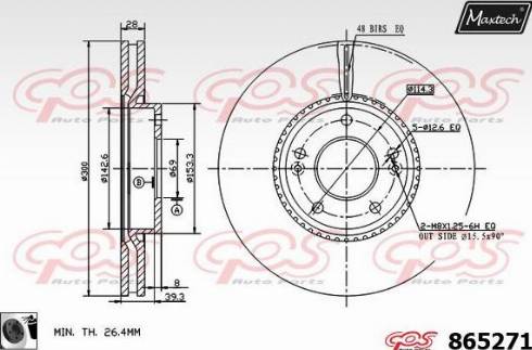 Maxtech 865271.0060 - Discofreno autozon.pro