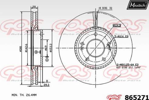 Maxtech 865271.0000 - Discofreno autozon.pro