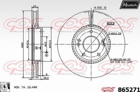 Maxtech 865271.0080 - Discofreno autozon.pro