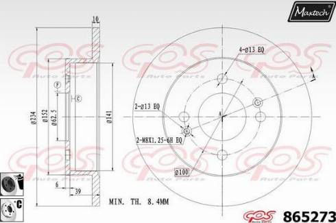 Maxtech 865273.6060 - Discofreno autozon.pro