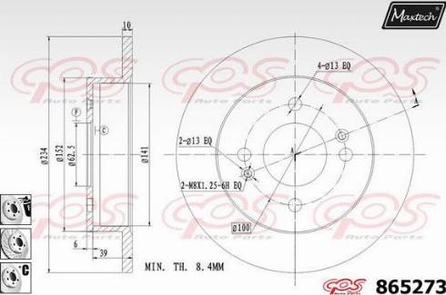 Maxtech 865273.6880 - Discofreno autozon.pro