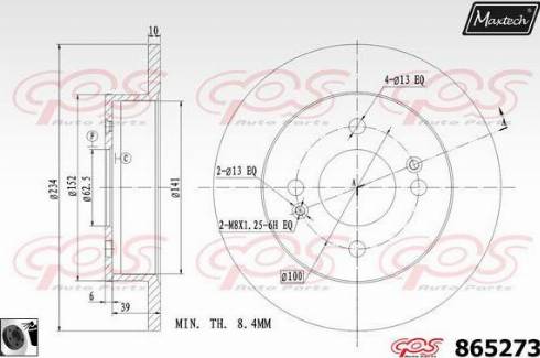 Maxtech 865273.0060 - Discofreno autozon.pro