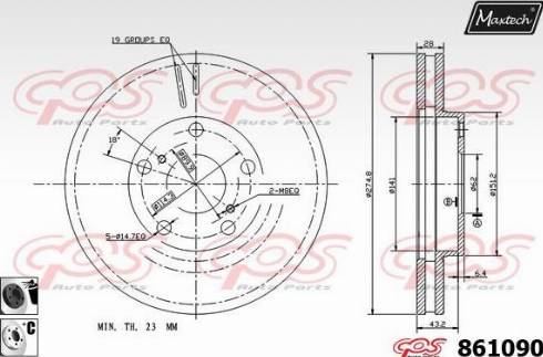 Maxtech 861090.6060 - Discofreno autozon.pro