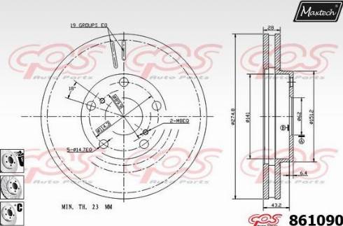 Maxtech 861090.6880 - Discofreno autozon.pro