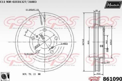 Maxtech 861090.0060 - Discofreno autozon.pro