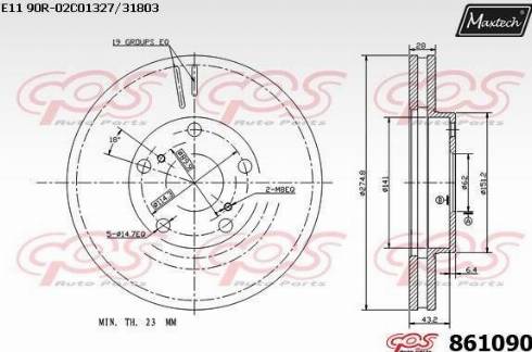 Maxtech 861090.0000 - Discofreno autozon.pro