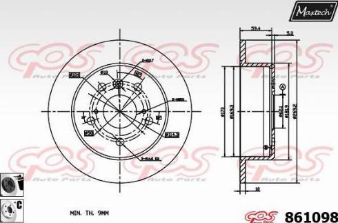 Maxtech 861098.6060 - Discofreno autozon.pro