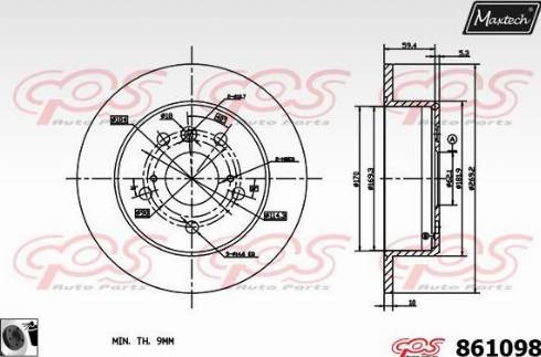 Maxtech 861098.0060 - Discofreno autozon.pro