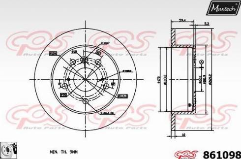 Maxtech 861098.0080 - Discofreno autozon.pro