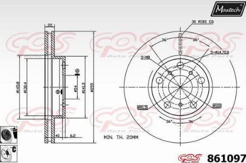 Maxtech 861097.6060 - Discofreno autozon.pro