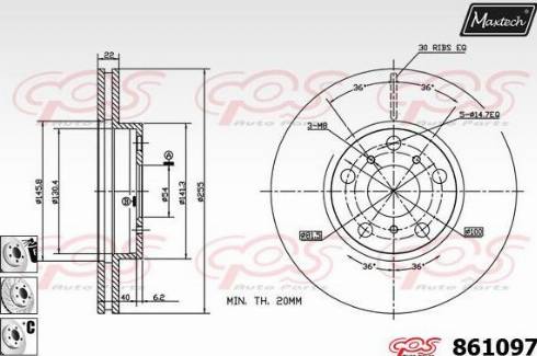 Maxtech 861097.6880 - Discofreno autozon.pro