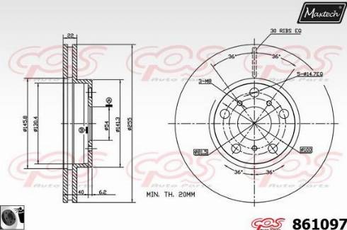 Maxtech 861097.0060 - Discofreno autozon.pro