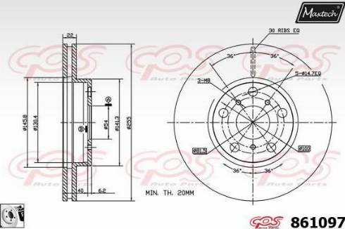 Maxtech 861097.0080 - Discofreno autozon.pro