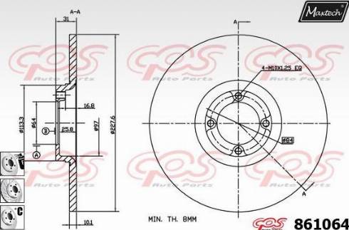 Maxtech 861064.6980 - Discofreno autozon.pro