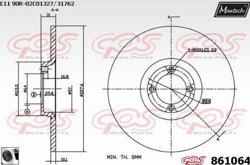 Maxtech 861064.0060 - Discofreno autozon.pro