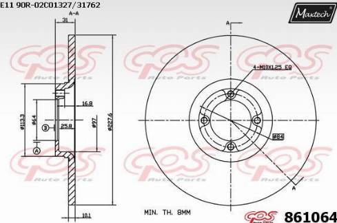 Maxtech 861064.0000 - Discofreno autozon.pro