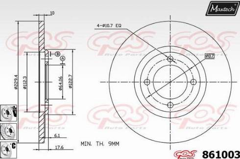 Maxtech 861003.6980 - Discofreno autozon.pro