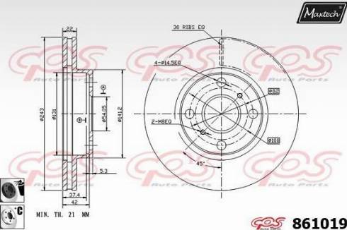 Maxtech 861019.6060 - Discofreno autozon.pro