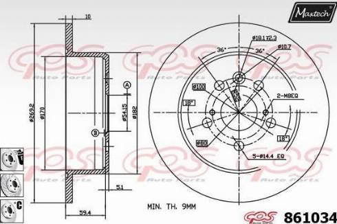 Maxtech 861034.6880 - Discofreno autozon.pro