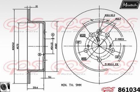 Maxtech 861034.0060 - Discofreno autozon.pro