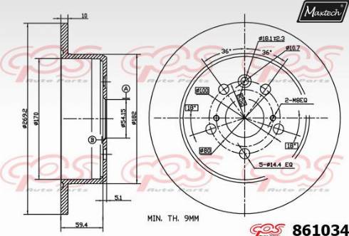 Maxtech 861034.0000 - Discofreno autozon.pro