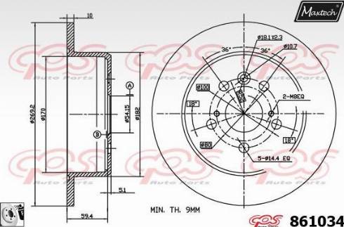 Maxtech 861034.0080 - Discofreno autozon.pro