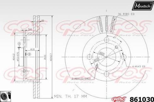 Maxtech 861030.0060 - Discofreno autozon.pro