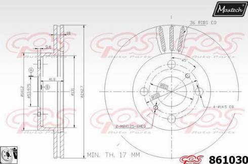 Maxtech 861030.0080 - Discofreno autozon.pro