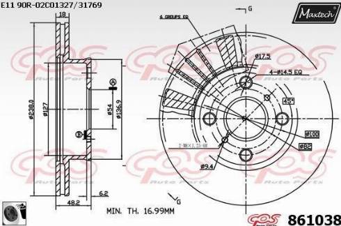 Maxtech 861038.0060 - Discofreno autozon.pro