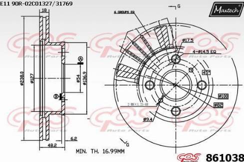 Maxtech 861038.0000 - Discofreno autozon.pro