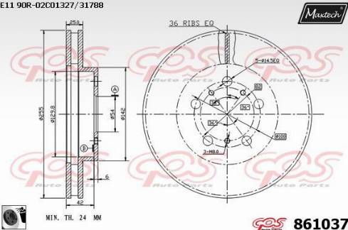 Maxtech 861037.0060 - Discofreno autozon.pro