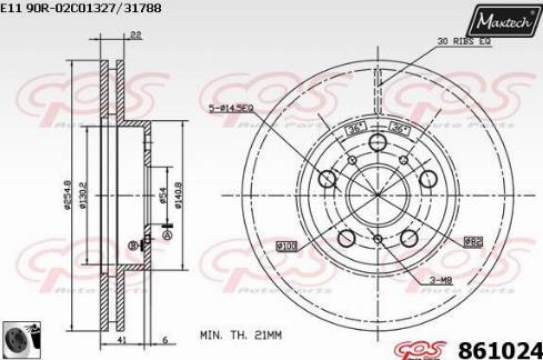 Maxtech 861024.0060 - Discofreno autozon.pro