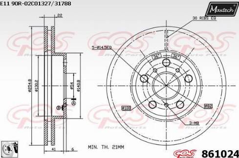 Maxtech 861024.0080 - Discofreno autozon.pro