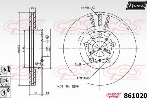 Maxtech 861020.6980 - Discofreno autozon.pro