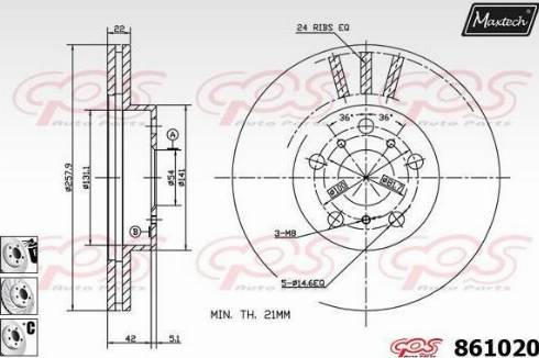 Maxtech 861020.6880 - Discofreno autozon.pro