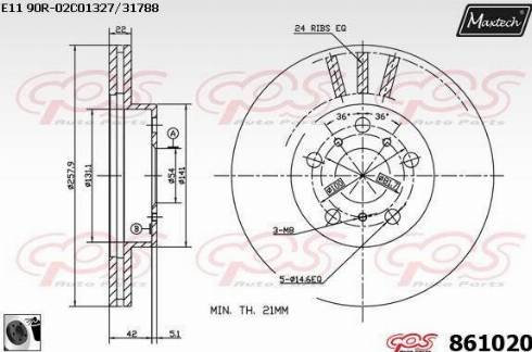 Maxtech 861020.0060 - Discofreno autozon.pro