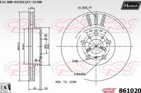 Maxtech 861020.0080 - Discofreno autozon.pro