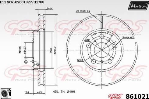 Maxtech 861021.0060 - Discofreno autozon.pro