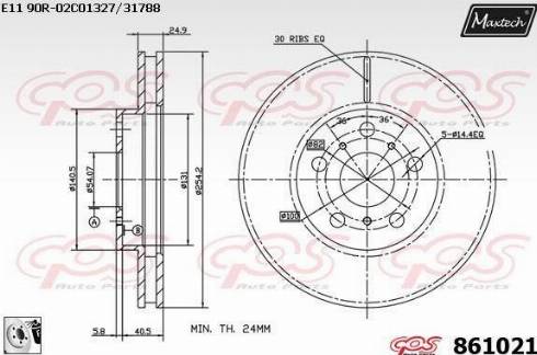 Maxtech 861021.0080 - Discofreno autozon.pro