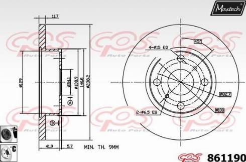 Maxtech 861190.6060 - Discofreno autozon.pro