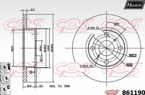 Maxtech 861190.6880 - Discofreno autozon.pro